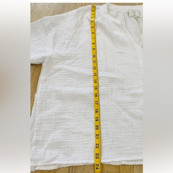 Joie 100% cotton tee muslin airy summer top - Picture 7 of 10